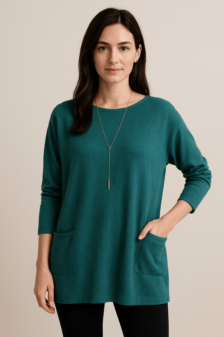 Harper – Women’s Oversized Cotton Tunic Sweater
