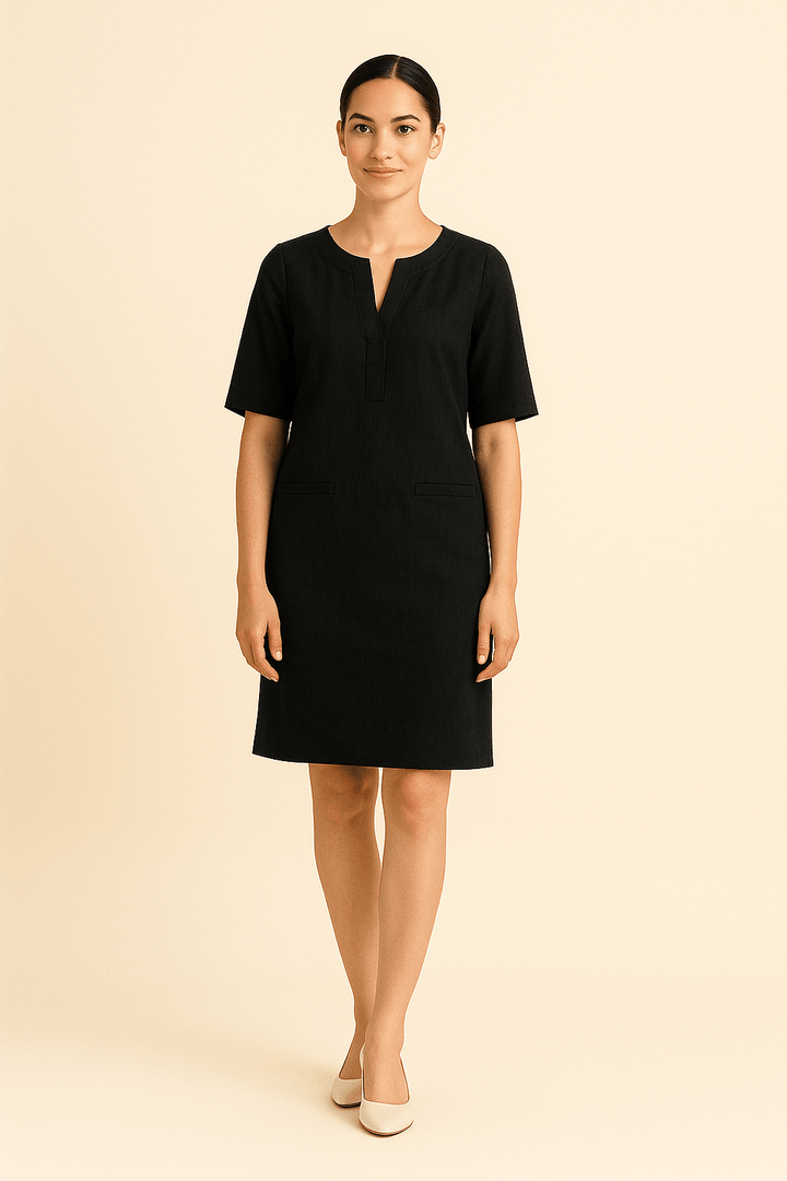 Fiadh – Linen Style Shift Dress in Effortless Summer Fit