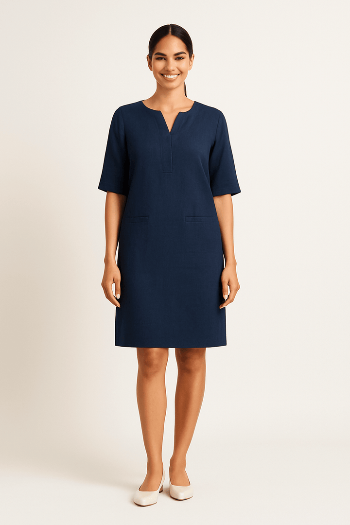 Fiadh – Linen Style Shift Dress in Effortless Summer Fit