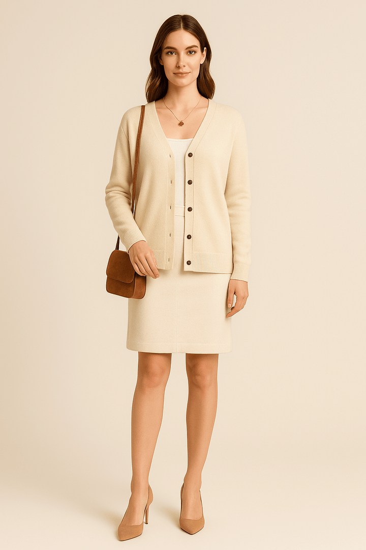 Luna Women's Lightweight Cotton V-Neck Cardigan