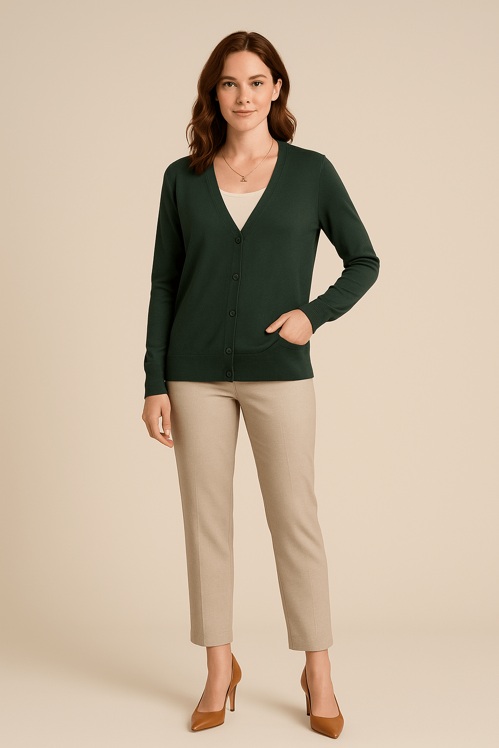 Luna Women's Lightweight Cotton V-Neck Cardigan
