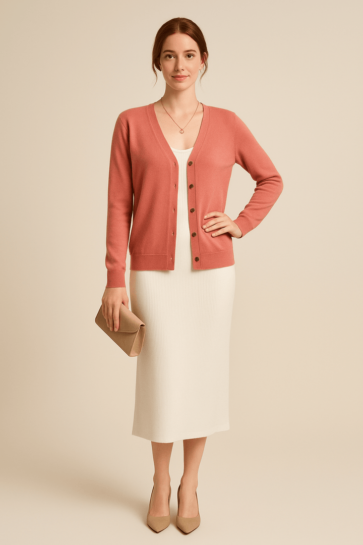 Luna Women's Lightweight Cotton V-Neck Cardigan