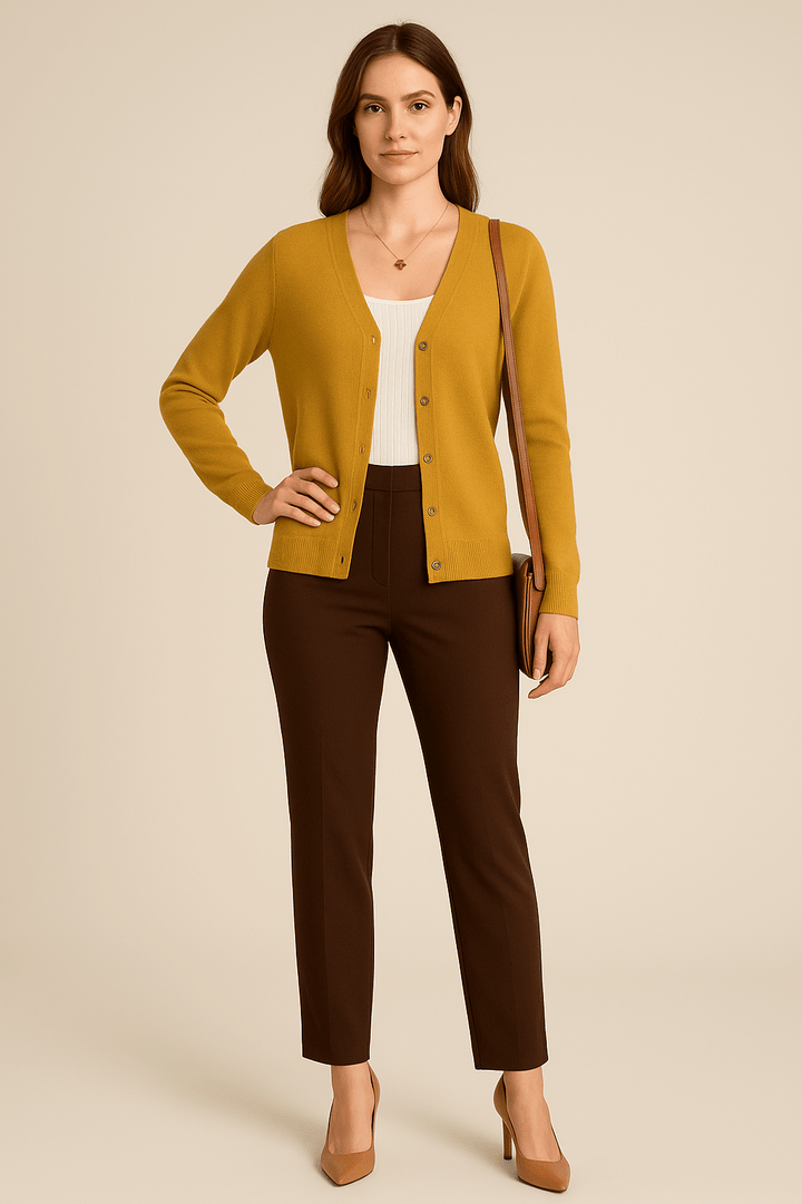 Luna Women's Lightweight Cotton V-Neck Cardigan
