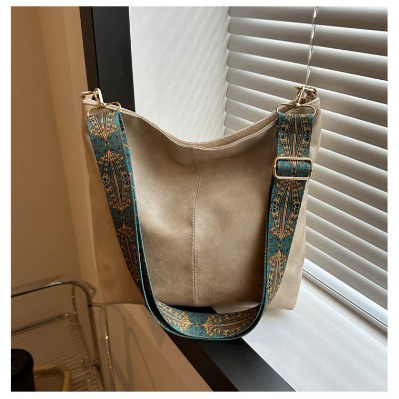 Madeleine Women's Medium Shoulder Bag - Faux Leather with Embellished Adjustable Strap