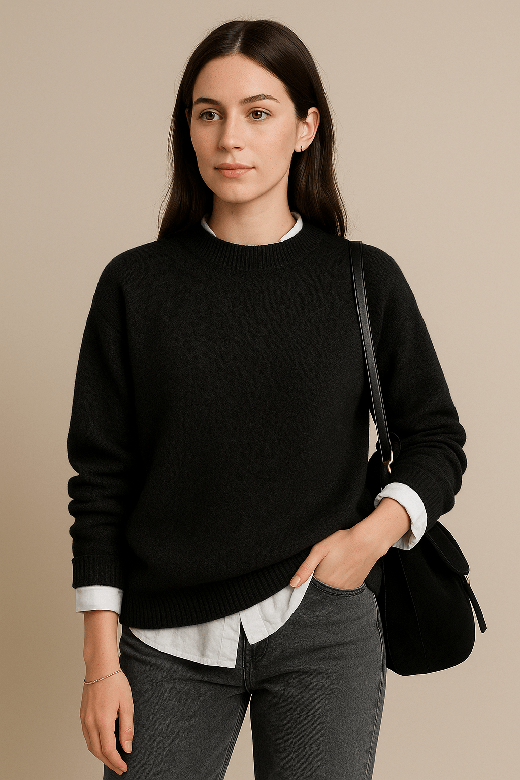 Marlene – Soft Wool Blend Oversized Knitted Sweater