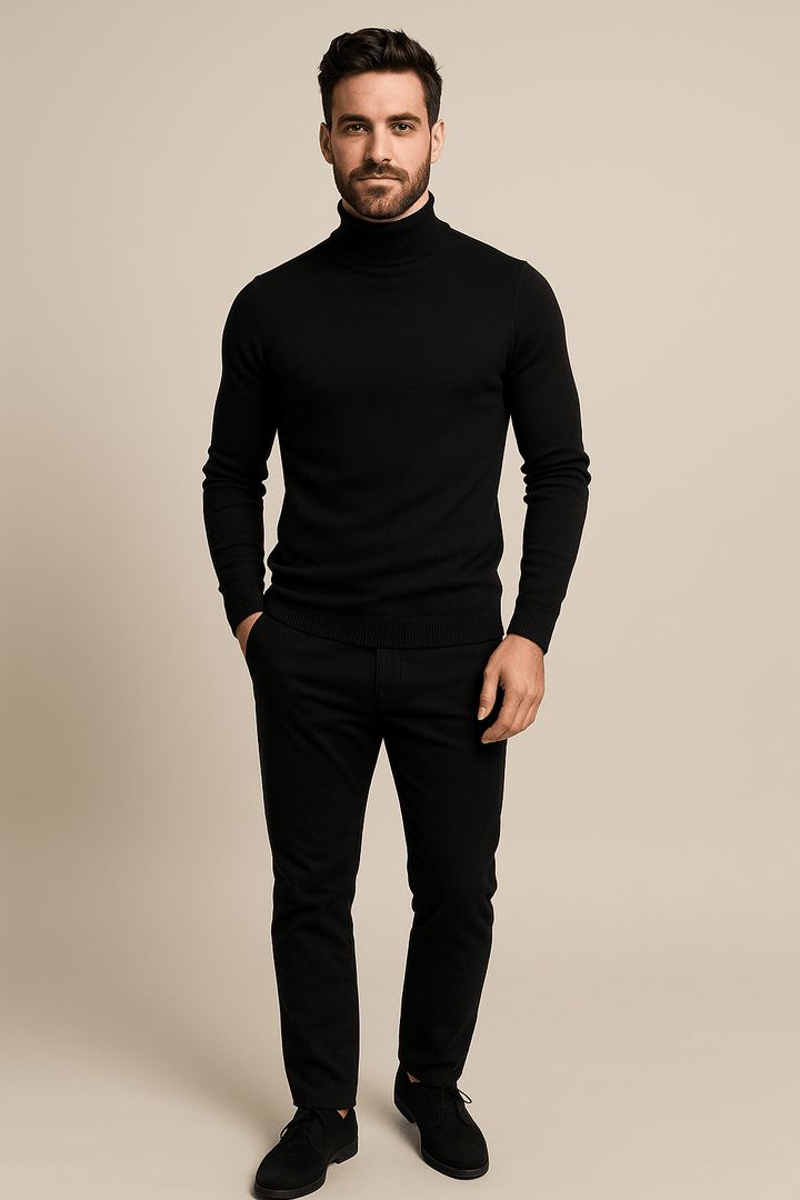 Merrin – Men’s Slim Fit Turtleneck Sweater in Soft Knit