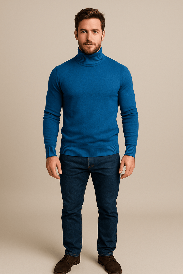 Merrin – Men’s Slim Fit Turtleneck Sweater in Soft Knit