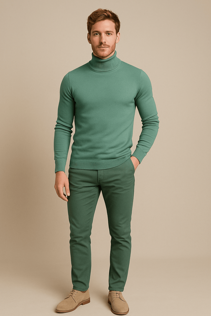 Merrin – Men’s Slim Fit Turtleneck Sweater in Soft Knit