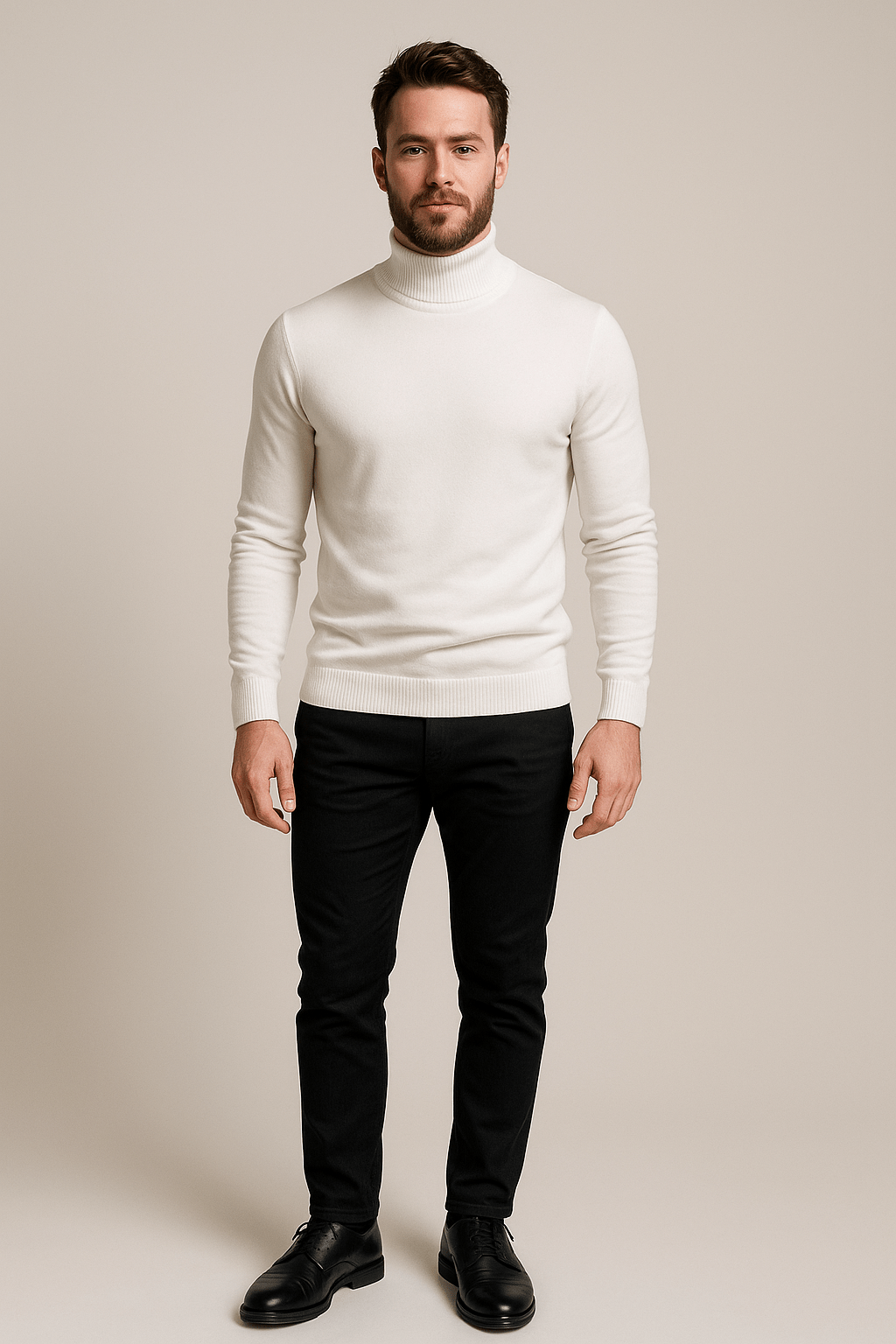 Merrin – Men’s Slim Fit Turtleneck Sweater in Soft Knit
