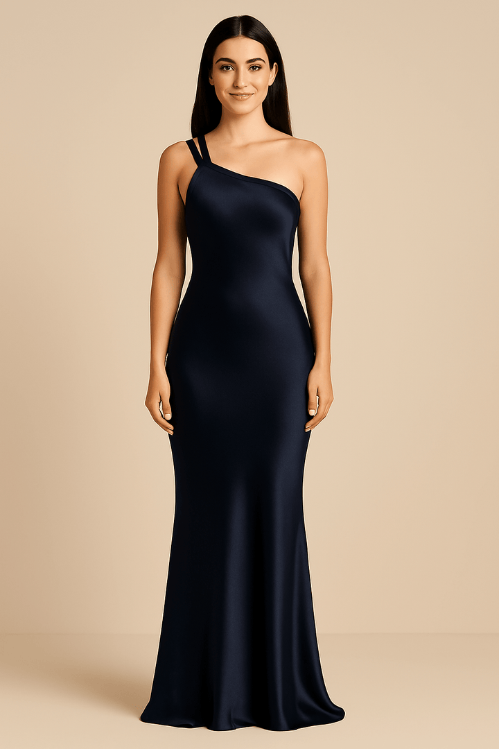Mila Backless Satin Gown Dress