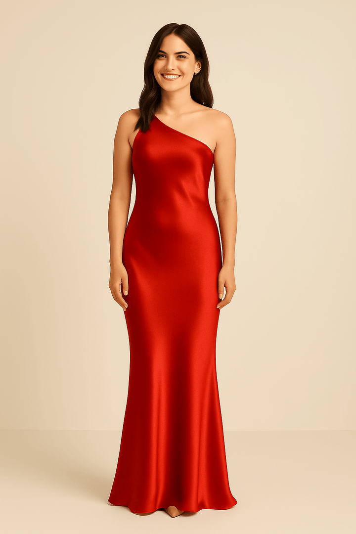 Mila Backless Satin Gown Dress