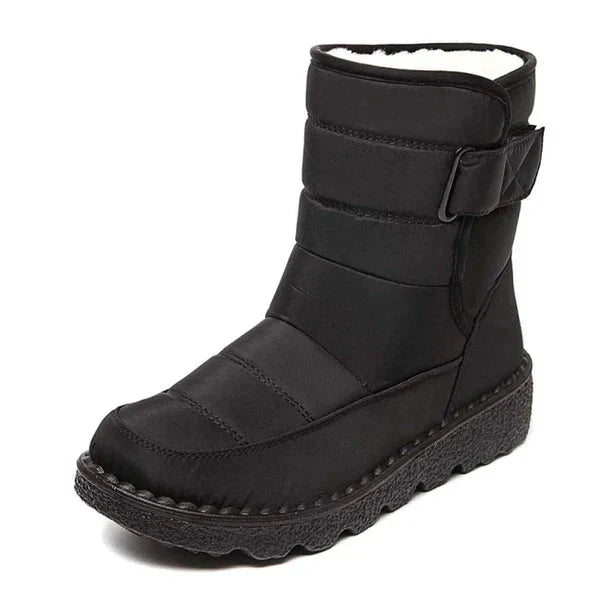 Nora – Women’s Winter Snow Boots with Hook & Loop – Canvas Upper