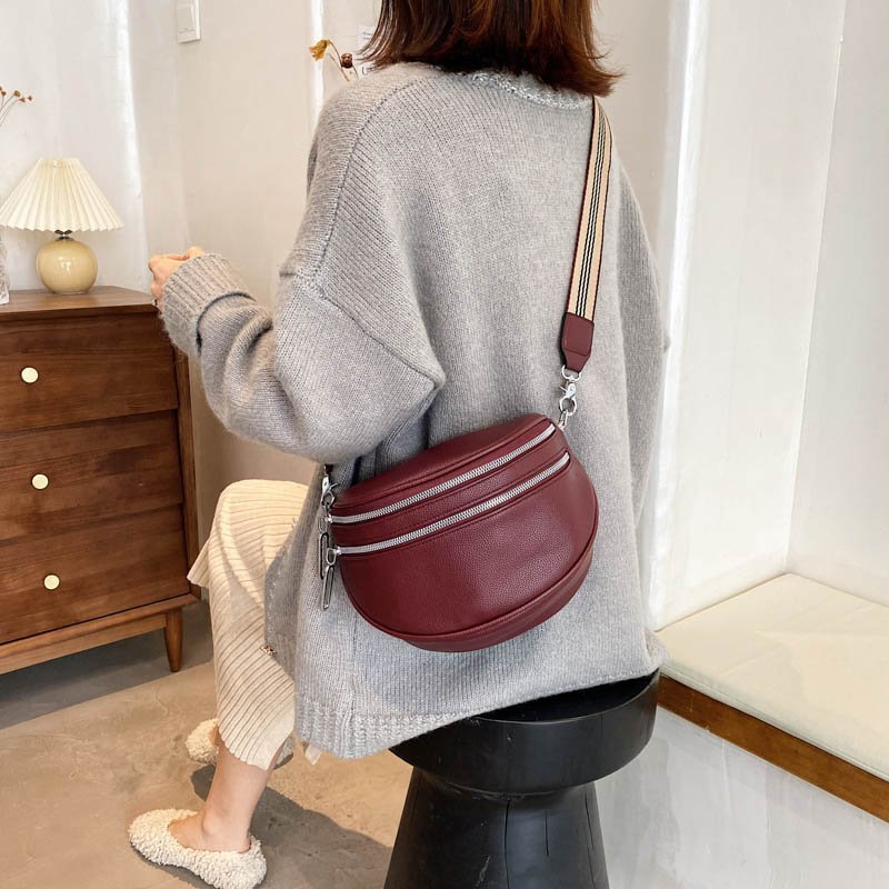Sabine Women's Structured Faux Leather Shoulder Bag with Adjustable Crossbody Strap