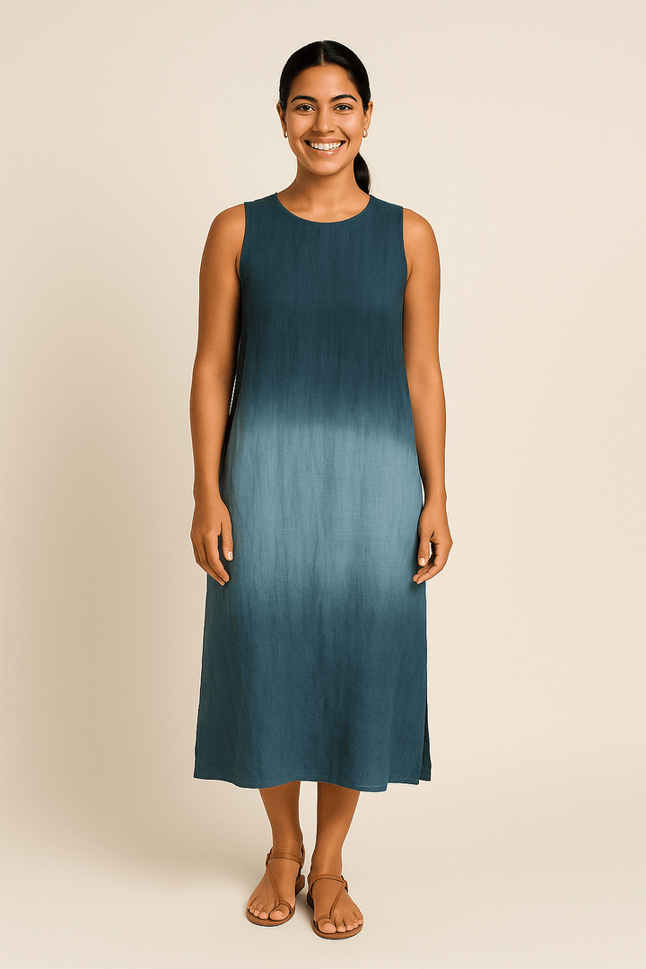 Elspeth – Sleeveless Summer Maxi Dress in Soft Viscose
