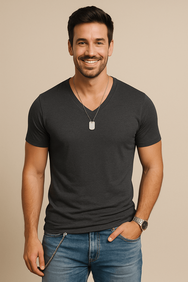 Slim-Fit Soft-V-Neck T-Shirt