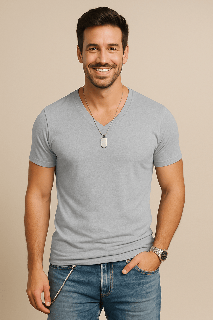 Slim-Fit Soft-V-Neck T-Shirt
