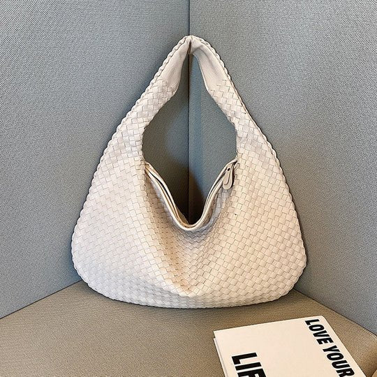 Sólveig – Women's Red Woven Shopper Tote