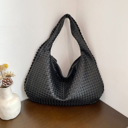 Sólveig – Women's Red Woven Shopper Tote