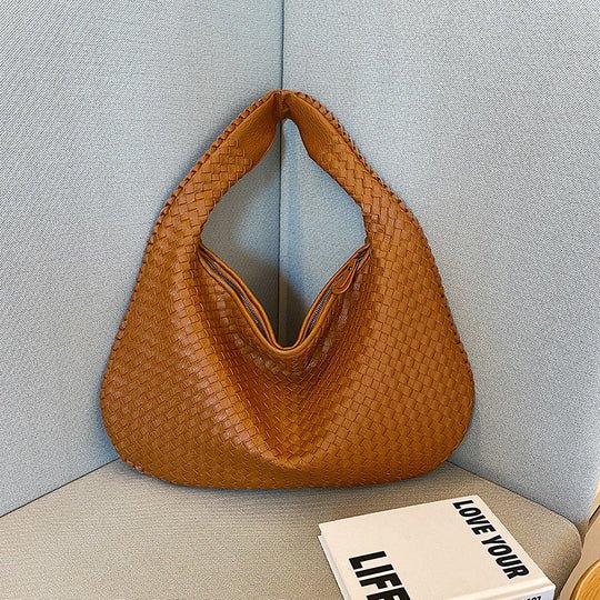 Sólveig – Women's Red Woven Shopper Tote