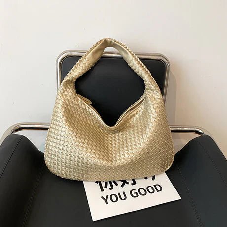 Sólveig – Women's Red Woven Shopper Tote