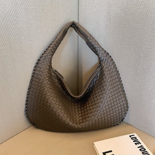 Sólveig – Women's Red Woven Shopper Tote
