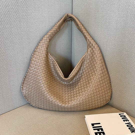 Sólveig – Women's Red Woven Shopper Tote