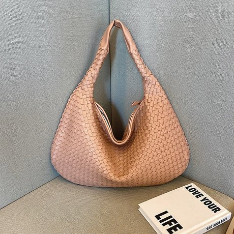 Sólveig – Women's Red Woven Shopper Tote