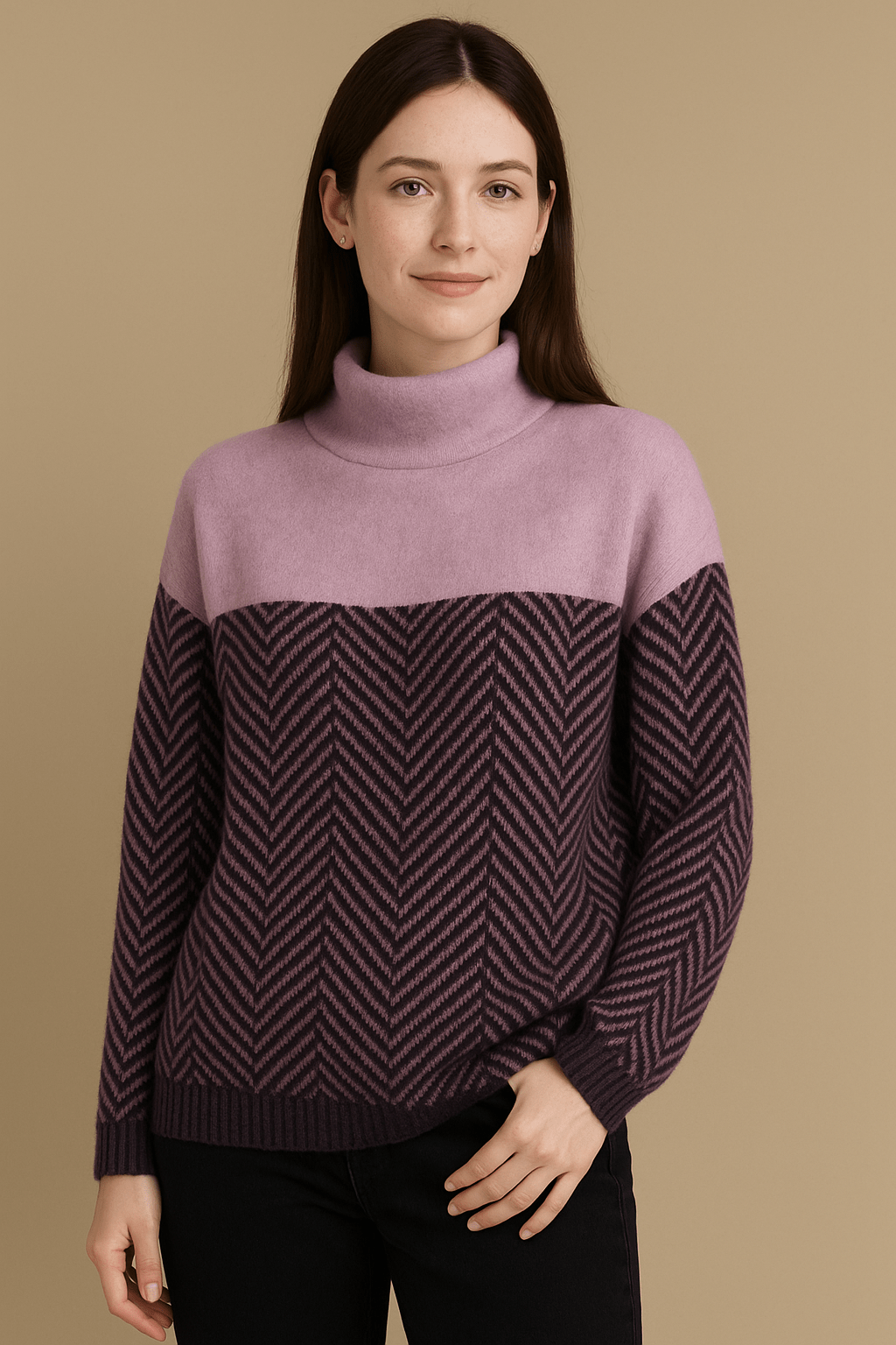 Striped Knit Casual Long Sleeve Sweater – Knitted Pullover