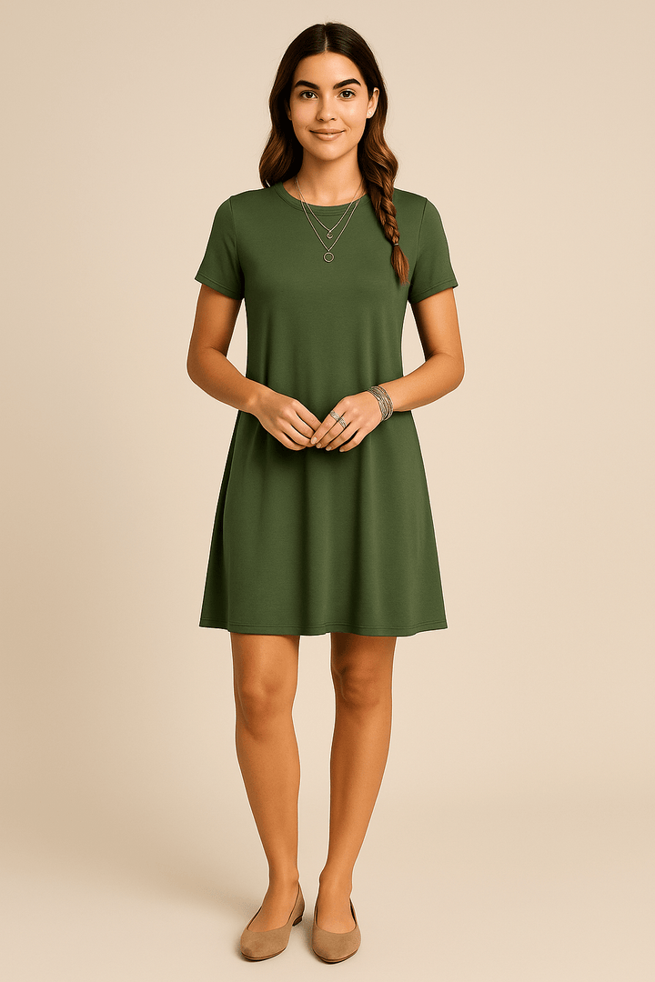 Teresa – Women’s Casual Mini T-Shirt Dress