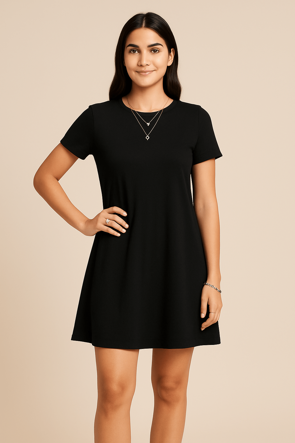 Teresa – Women’s Casual Mini T-Shirt Dress