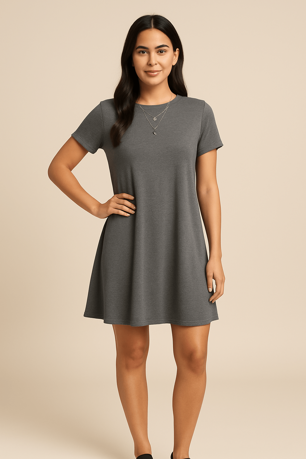 Teresa – Women’s Casual Mini T-Shirt Dress