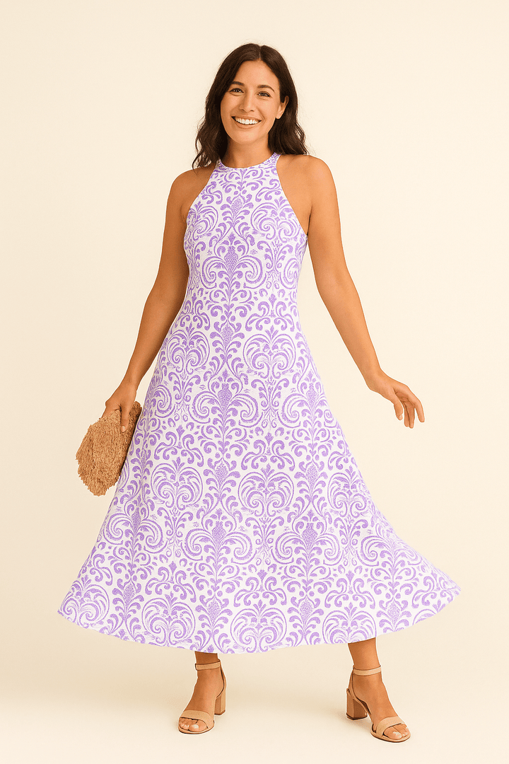 Women's Classic Summer Dress - Short Sleeve Elegant Design